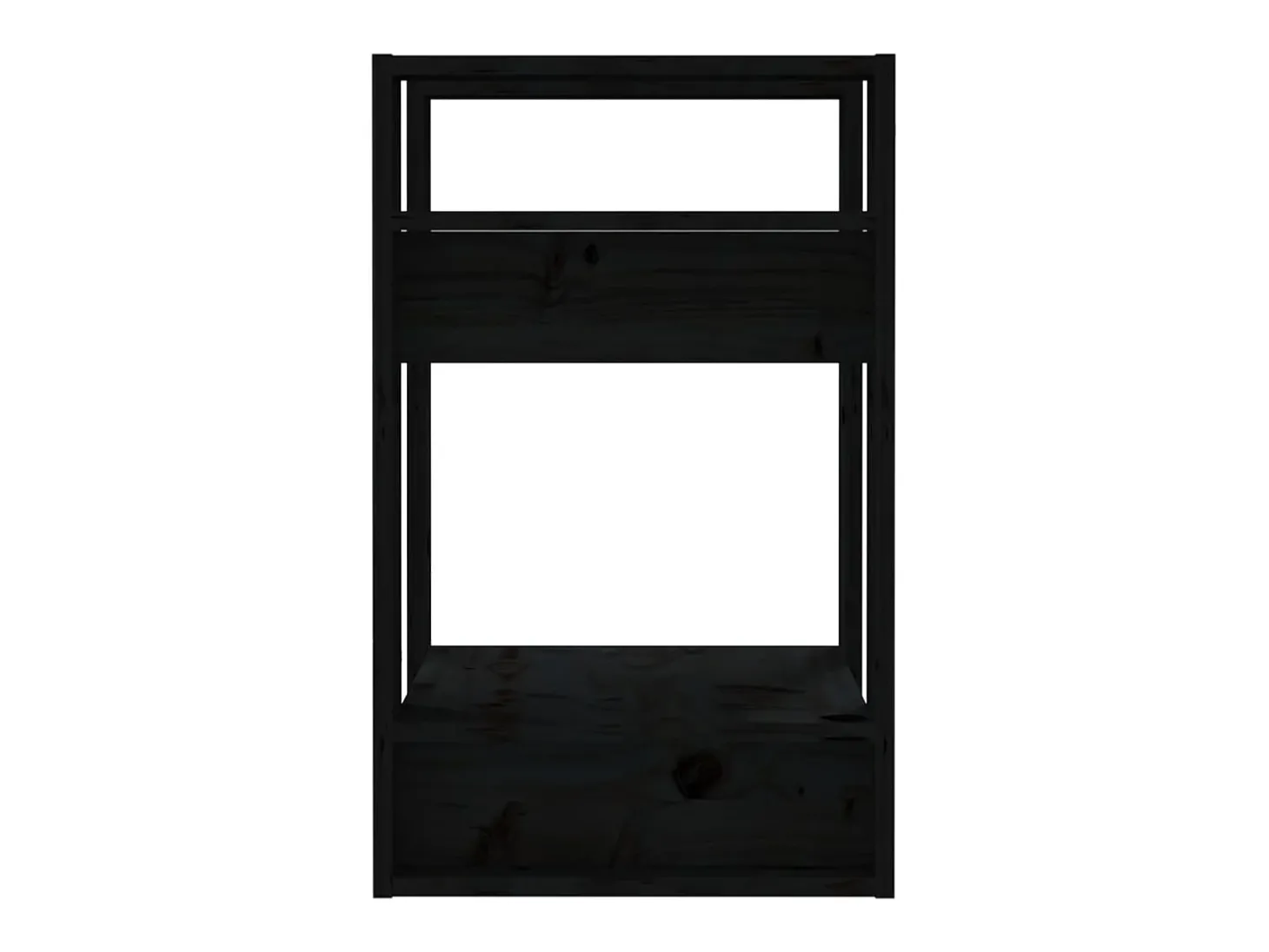 Estante/divisória 41x35x57 cm pinho maciço preto PT501201