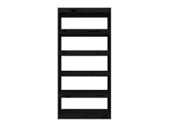 Estante/divisória 80x30x167,4 cm pinho maciço preto PT758620