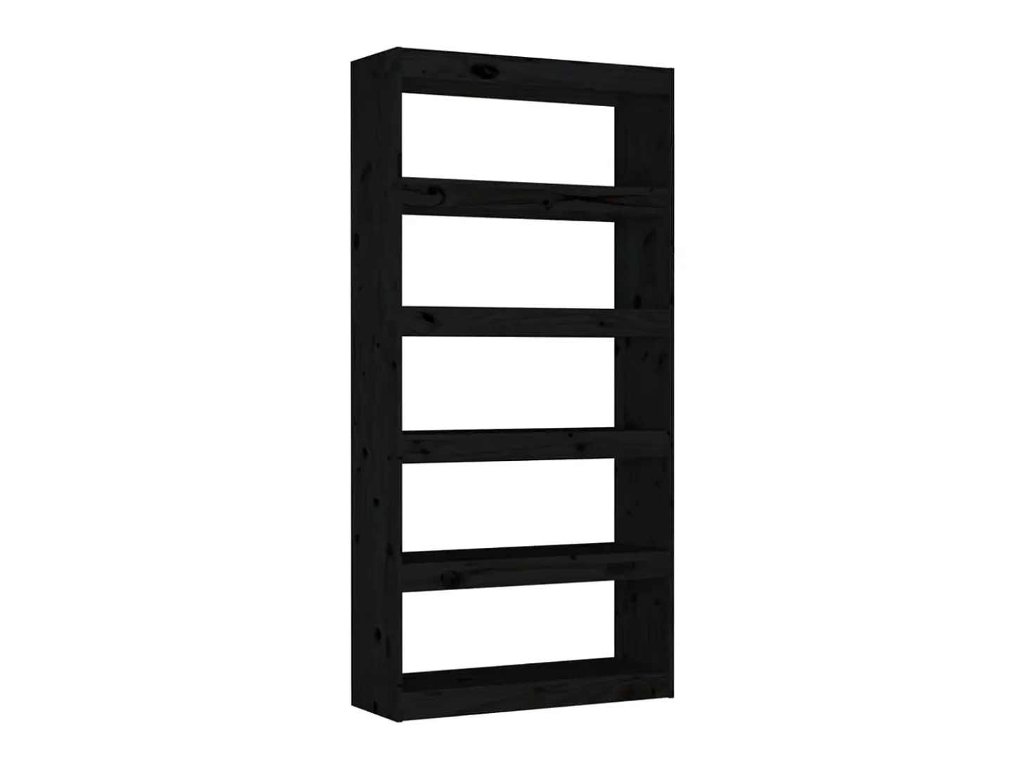 Estante/divisória 80x30x167,4 cm pinho maciço preto PT758620