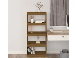 Estante/divisória 60x30x135,5 cm pinho maciço castanho mel PT108054