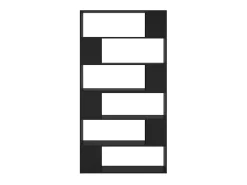 Estante/divisória 100x24x188 cm preto PT968336