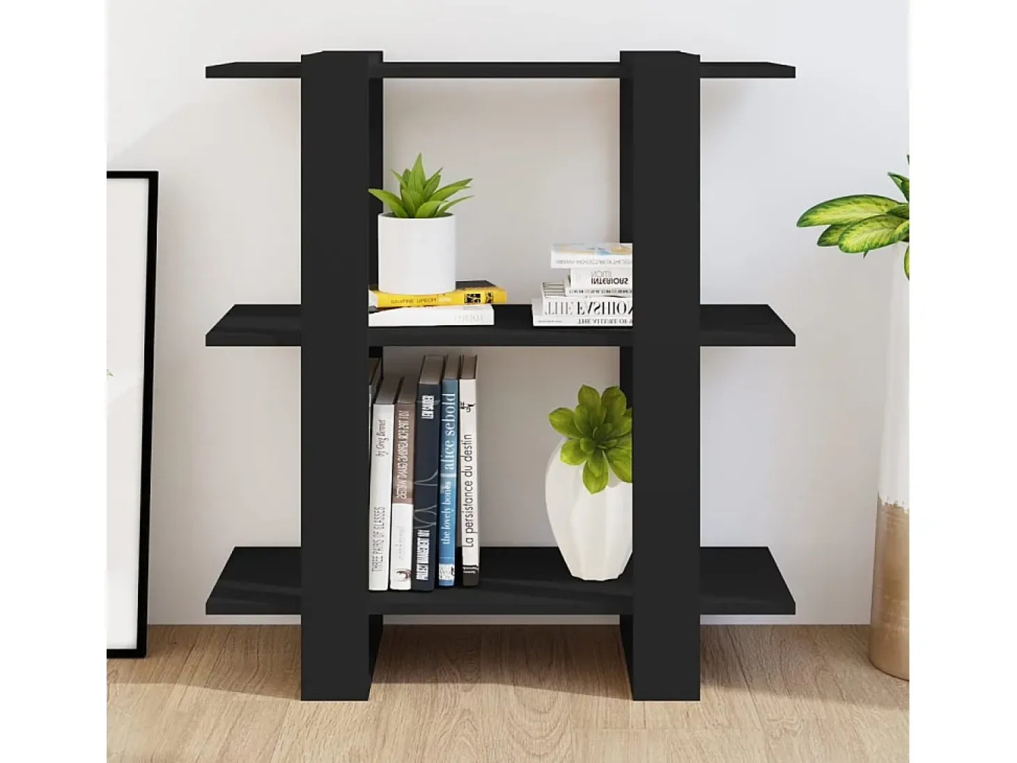 Estante/divisória 80x30x87 cm preto PT392769