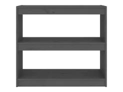 Estante/divisória 80x30x71,5cm madeira de pinho maciça cinzento PT442784