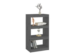 Estante/divisória 60x30x103,5cm madeira pinho maciça cinzento PT254301