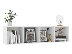 Estante/móvel de TV 143x30x36 cm branco PT257571