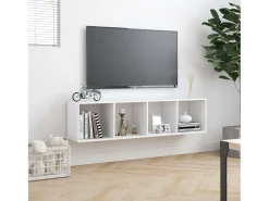Estante/móvel de TV 143x30x36 cm branco PT257571