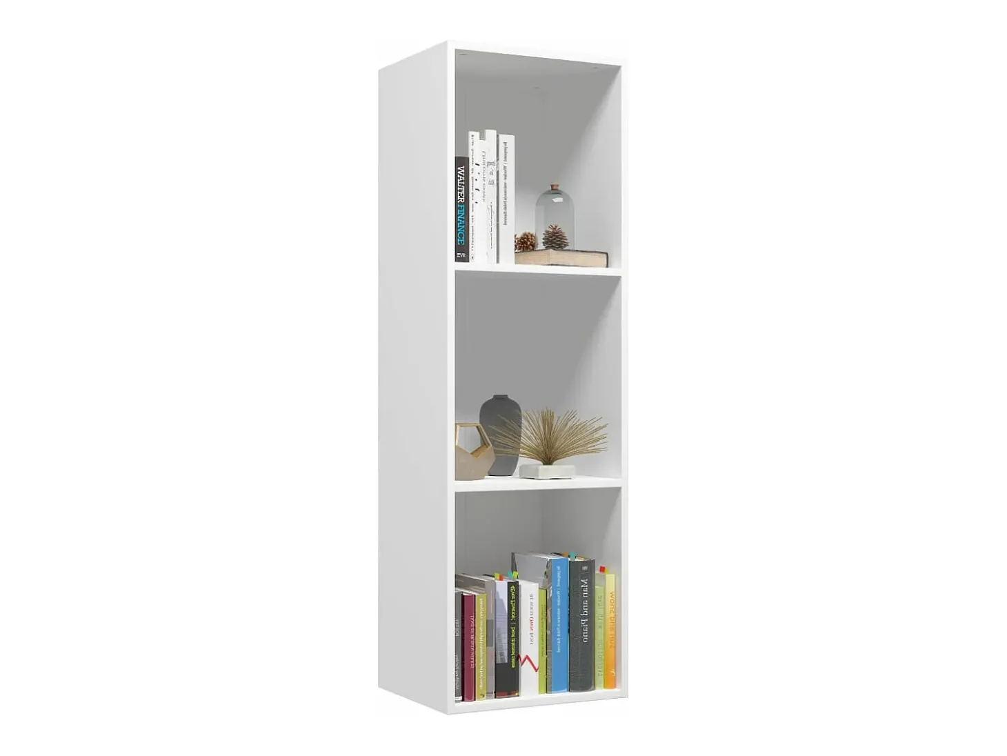 Estante/móvel de TV 36x30x114 cm contraplacado branco PT430235