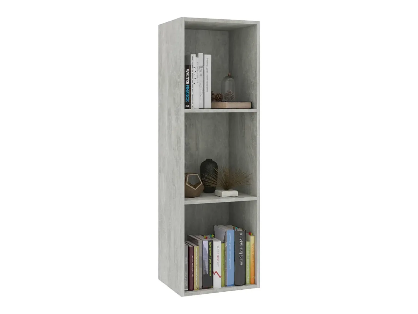 Estante/móvel de TV 36x30x114 cm contraplacado cinzento cimento PT721032