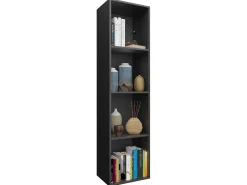 Estante/móvel de TV 36x30x143 cm contraplacado preto PT469855