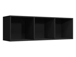 Estante/móvel de TV 36x30x114 cm contraplacado preto