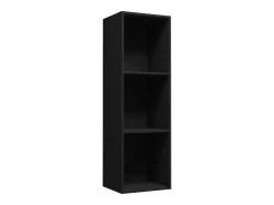 Estante/móvel de TV 36x30x114 cm contraplacado preto PT752850