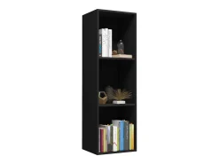Estante/móvel de TV 36x30x114 cm contraplacado preto PT752850