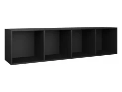 Estante/móvel de TV 36x30x143 cm derivados de madeira preto