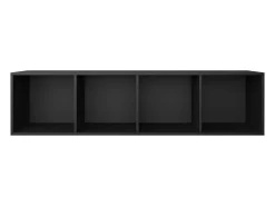 Estante/móvel de TV 36x30x143 cm derivados de madeira preto