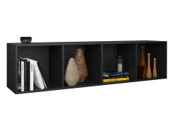 Estante/móvel de TV 36x30x143 cm derivados de madeira preto