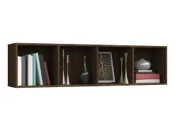 Estante/móvel TV 143x30x36cm derivado madeira carvalho castanho PT487938