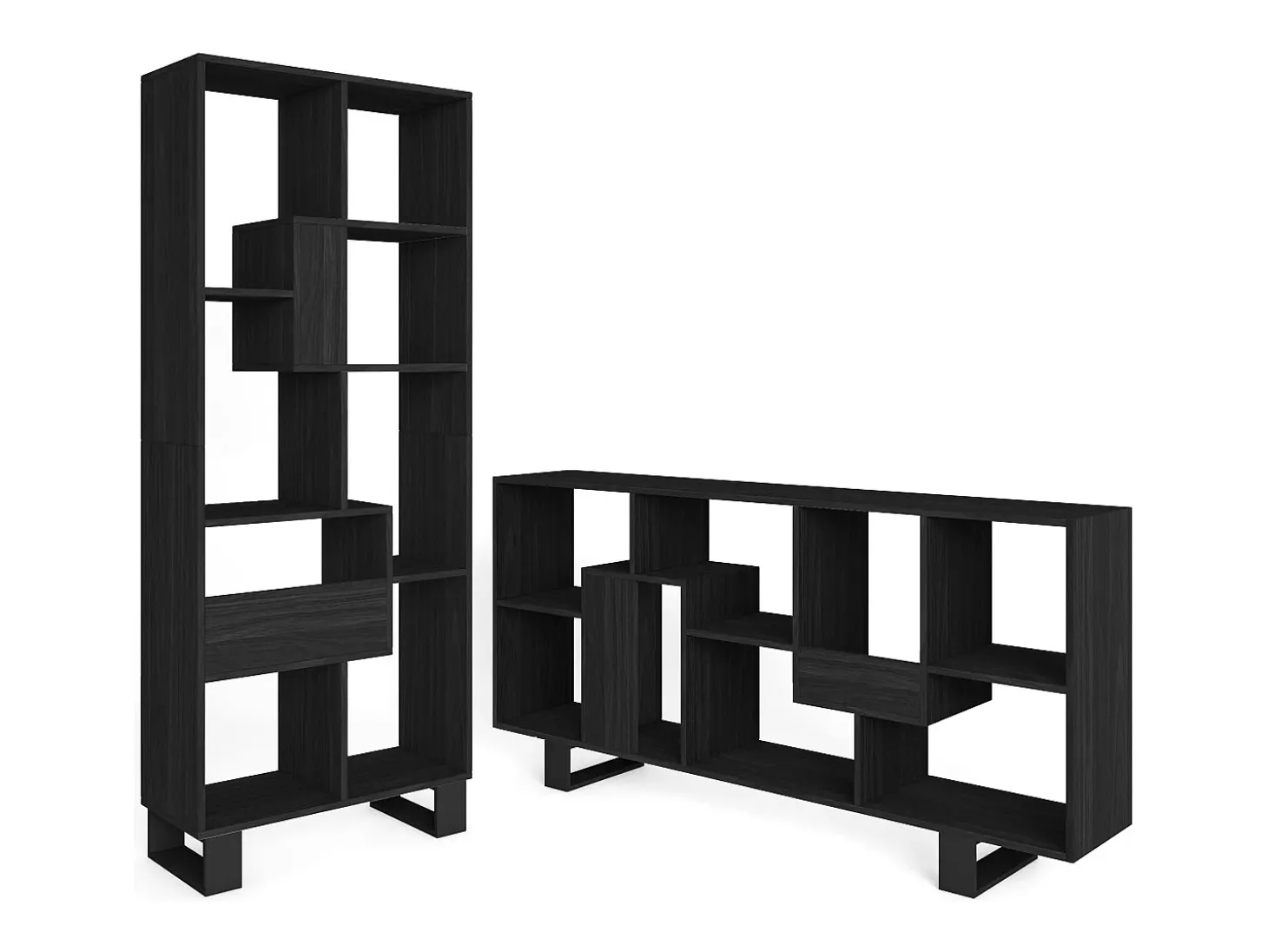 Estantes de prateleiras , 174x67x31, Design industrial, Preto