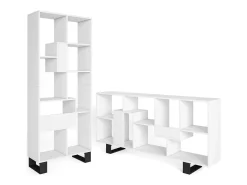 Estantes de prateleiras , 174x67x31, Design industrial, Branco