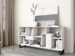 Estantes de prateleiras , 174x67x31, Design industrial, Branco