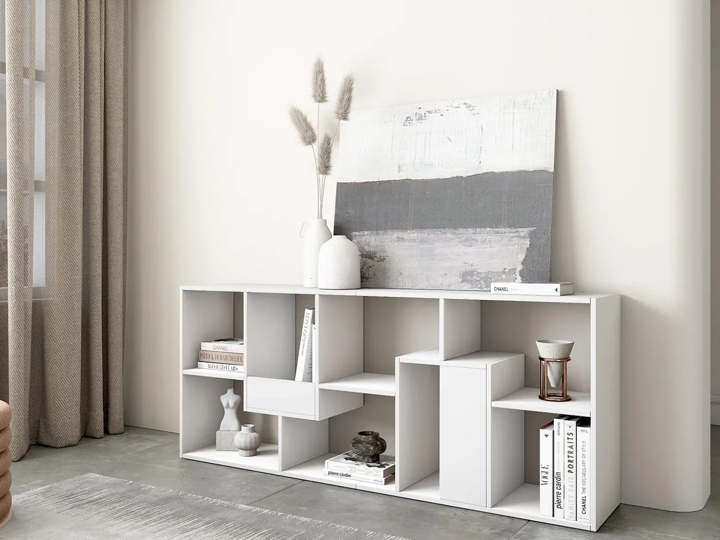 Estantes de prateleiras , 162x67x31cm, Sala de jantar, Branco