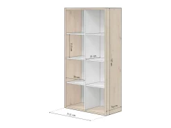 Estantes Dess Blanco Artik (Blanco Mate) - Roble Nodi