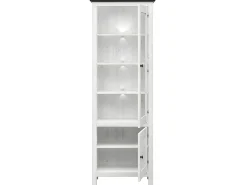 Expositor de 2 portas com LED Duck White e Dark Wood