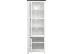 Expositor de 2 portas com LED Duck White e Dark Wood