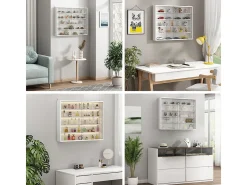 Expositor de parede branco 80x10x60 showla