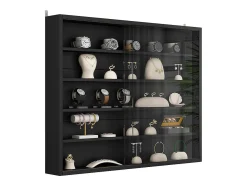 Expositor de parede preto 80x10x60 showla