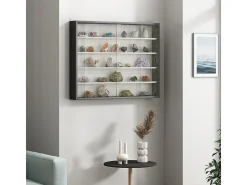 Expositor de parede preto/branco 80x10x60 showla