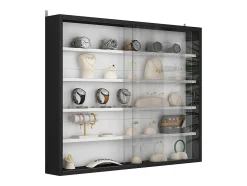 Expositor de parede preto/branco 80x10x60 showla