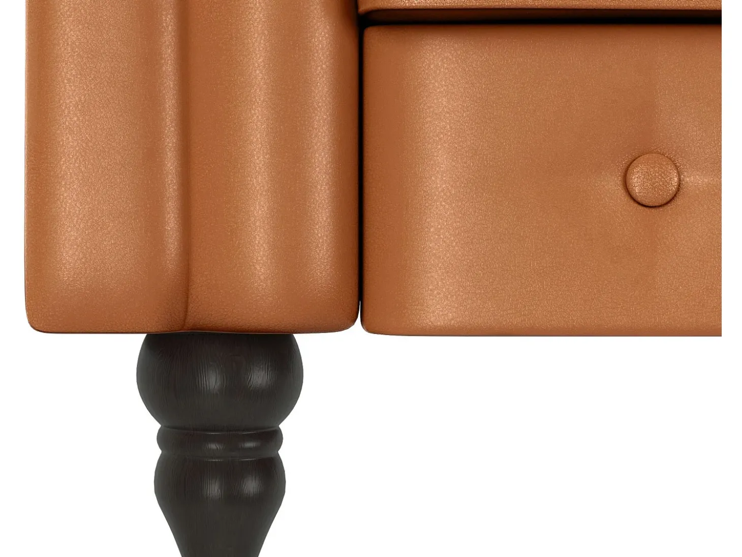 Felix | Sofá-cama Chaise Longue em PU Cognac