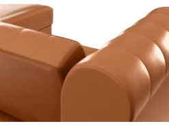 Felix | Sofá-cama Chaise Longue em PU Cognac