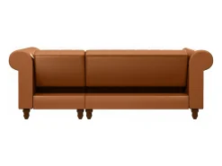 Felix | Sofá-cama Chaise Longue em PU Cognac