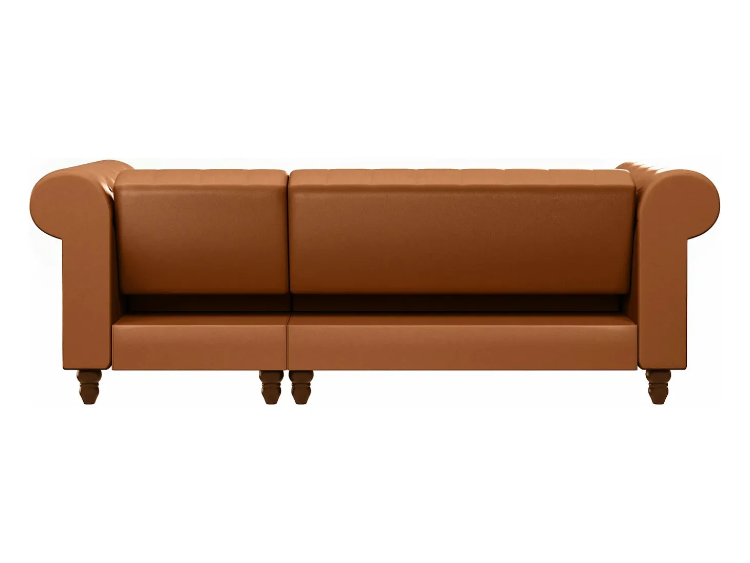 Felix | Sofá-cama Chaise Longue em PU Cognac