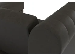 Felix | Sofá-cama Chaise Longue em microfibra antracite