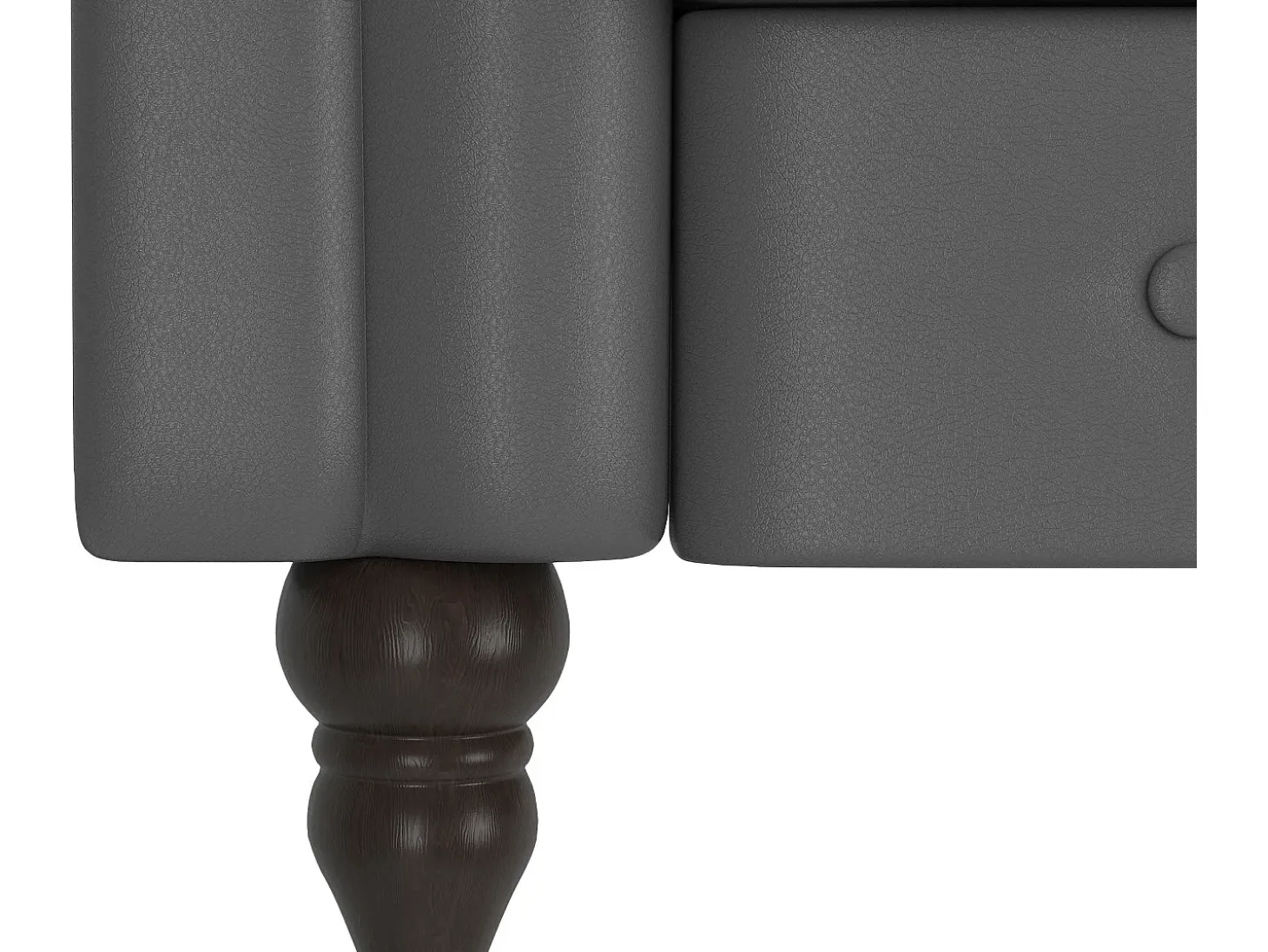 Felix | Sofá-cama Chaise Longue em PU cinzento