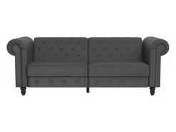 Felix | Sofá-cama de 3 lugares PU cinzento
