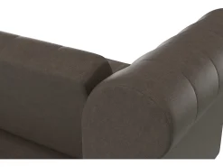 Felix | Sofá-cama de 3 lugares em microfibra castanho-escuro