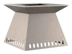 Fire Pit Castanho 60 x 60 x 50 cm Aço resistente às intempéries
