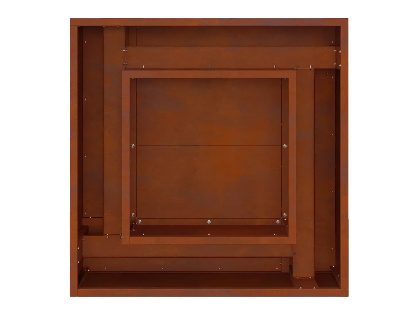 Fire Pit Castanho 80 x 80 x 40 cm Aço resistente às intempéries