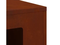 Fire Pit Castanho 60 x 40 x 96 cm Aço resistente às intempéries