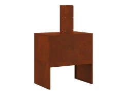 Fire Pit Castanho 60 x 40 x 96 cm Aço resistente às intempéries