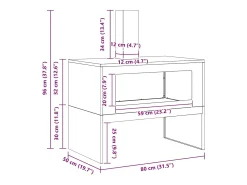 Fire Pit Castanho 80 x 50 x 96 cm Aço resistente às intempéries