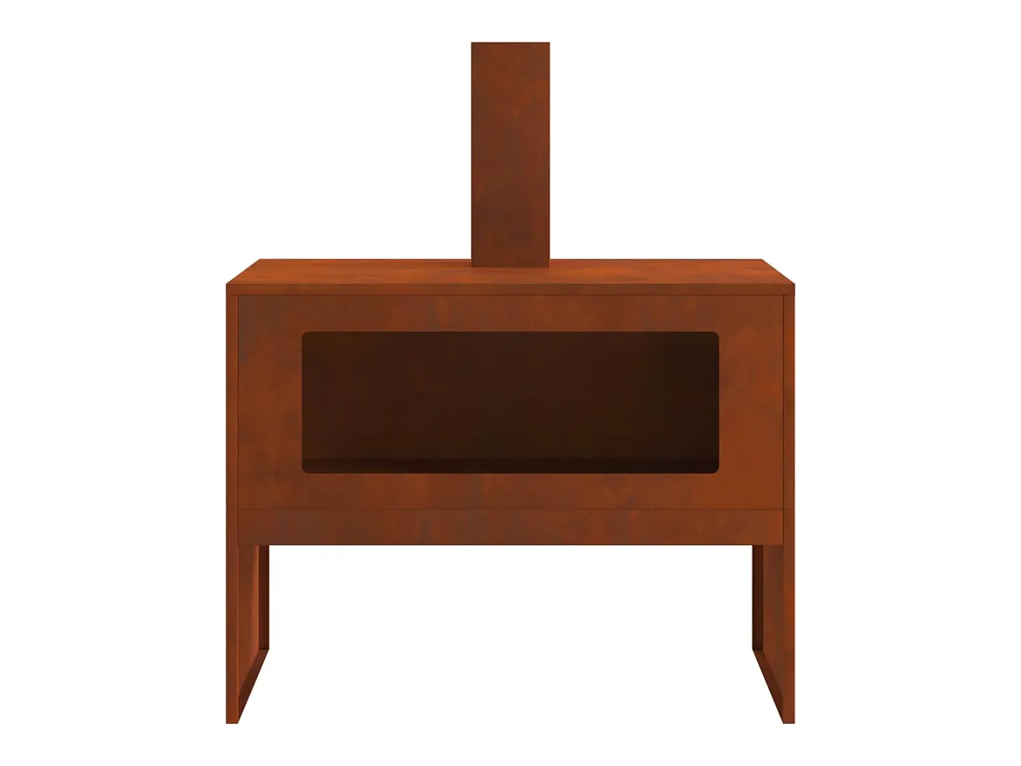 Fire Pit Castanho 80 x 50 x 96 cm Aço resistente às intempéries