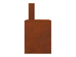 Fire Pit Castanho 80 x 50 x 96 cm Aço resistente às intempéries
