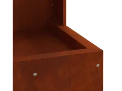 Fire Pit Castanho 35 x 35 x 100 cm Aço