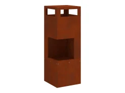Fire Pit Castanho 35 x 35 x 100 cm Aço