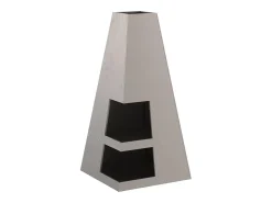 Fire Pit Castanho 50 x 50 x 100 cm Aço