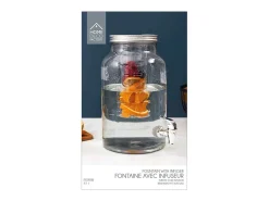 Fonte de Bebidas em Vidro com Infusor 5,5l Transparente